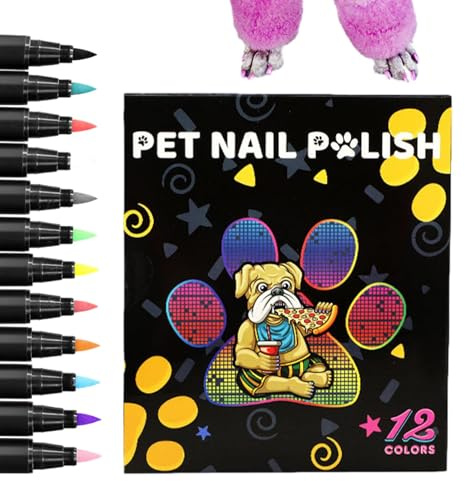 Dog Nail Polish Pen - Quick Dry Pen Practical and Fun | Pet Manicure Ideal for Dogs, Cats, Parrots, Rabbits, Easy to Use and Safe to Use