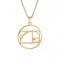 Gu Feng Titan Stahl Halskette kreatives Design Fibonacci Zahl Anhänger Halskette Edelstahl Schmuck