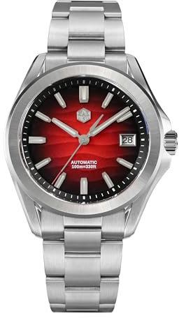 watchdives San Martin Herrenuhr SN0129GC, 39 mm Desert Texture Herrenuhr, 10 Bar wasserdichte Taucheruhr, NH35A Automatische Mechanische Edelstahl-Armbanduhr