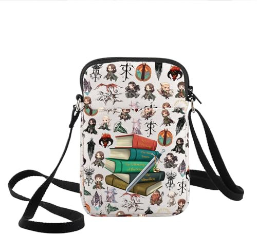 KEYCHIN LOTR Series Crossbody Bag Hobbit Bookish Gifts Elven Green Tree Leaf Shoulder Bag Hobbit Merchandise, Hobbit-cb