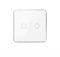 Matter Over WiFi Smart Light Switch, Compatible with Apple Home and SmartThings, APP Remote Control, Supports Voice Control and Timing Functions, Neutral Wire Required (2 Gang 1 Way, White)