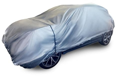 Funda Coche Exterior, Resistente a la Lluvia y a los Rayos UV, Adecuado para la Mayoría de los Tamaños, Funda para Coche Exterior con Correas para Ruedas (M 430x160x120cm)