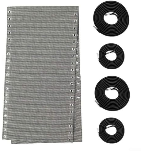 Hasaller Strandkorb Mesh Stoffe Nylon Strandkorb Ersatzset Stoffschnur Outdoor Liegestühle Ersatz Stoff Set Deckchair Reparatur Tuch Mesh Abdeckung für Bea-ch Lounge Stühle (Weiß Grau)