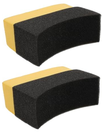 FUNOMOCYA 2 Stück Wiederverwendbare Reifenpflege Applikatorbürste mit Gebogener Oberfläche für Autoaufbereitung und Politur für Reifenreinigung und Wachsauftrag