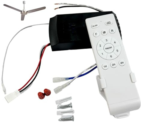 CGTQROVR Reemplazo del Kit de Control Remoto del Ventilador de Techo 24 V de 6V 6 velocidades Ventilador Remoto Reemplazo Kit de Control para la batería hogar, no de Entrada.