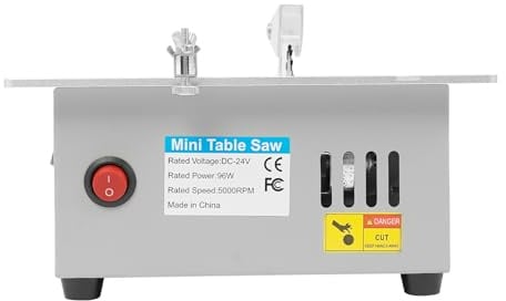 240W Mini Multifunktions-Tischsäge,5000RPM,mit 4 Sägeblätter,Absaugschlauch,für Modellbau, Bastelwerkstatt, Hobbyentwicklung,8.27x6.3x3.94inch