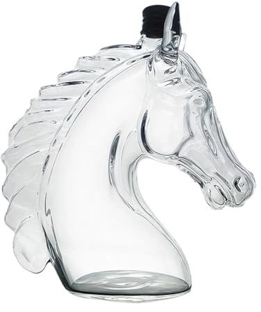 Whiskey Decanter | 350 ml Horse Head Shape Bar Tool | Whiskey Wine by preserving the scent and flavor profile of thbottle | for Father Men Husband Dad Boyfriend Him Birthday Holiday Party Wedding
