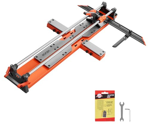 VEVOR Tagliapiastrelle da 1200mm, Utensile da Taglio a Testa Scorrevole e Base a Molla Guida Angolare Disco da Taglio Guida Allineamento, per Lavori a Mano Fai Da Te Piastrelle Mattonelle in Ceramica