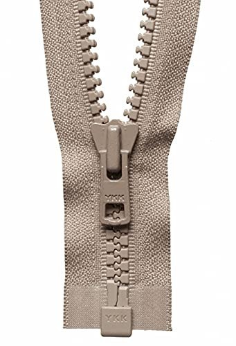 YKK Vislon Strong Heavy Weight Open Ended Zip, 56 cm Length, No. 573 Fawn