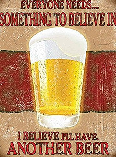 Beer Something To Believe In steel fridge magnet (og)
