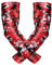 Bucwild Sports Baseball Arm Sleeve Youth & Adult 1 Pair | Football Basketball Cycling Tennis, Red Camo, Youth L
