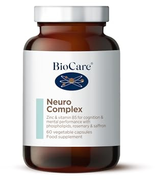 BioCare Neuro Complex, 60 Capsules | High Potency Zinc, Vitamin C, B5 and Botanicals, With Rosemary & Sage, For Cognitive Support