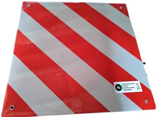 HST Warntafel 2/1 Spanien + Italien aus Aluminium 50x50 cm I Reflektierende Warntafel für das Wohnmobil, Wohnwagen oder Boot I Warntafel für Italien und Spanien