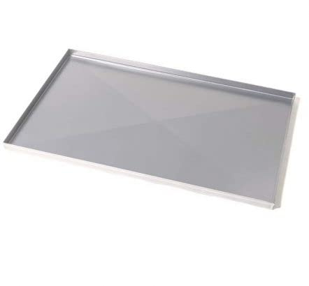 G.T. INOX TEGLIA Forno Professionale ALLUMINATA 60 X 40 Bordi Dritti Altezza 2 CM con Rinforzo AD X ANTIDEFORMAZIONE - ATTENZIONE: Dimensione Non Adatta al Forno di casa Standard