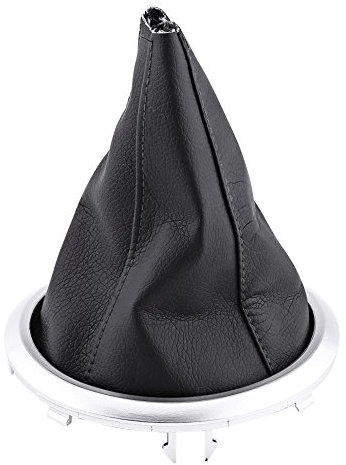 Tbest Bota de polaina de cambio de marchas, cubierta de arranque de marco de palanca de cambio de transmisión manual negra reemplazo para coche