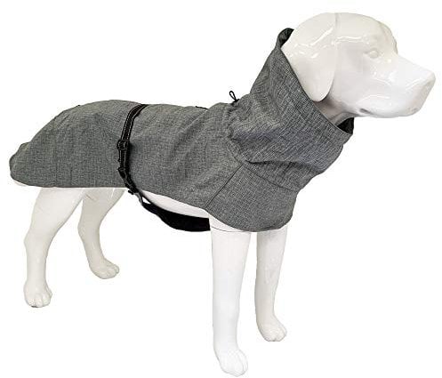 Croci Hiking - Mantel für Hunde, Regenmantel für Hunde, wattierter Wintermantel, Thermofleece-Futter, Everest Grey, Größe 25 cm - 151 g