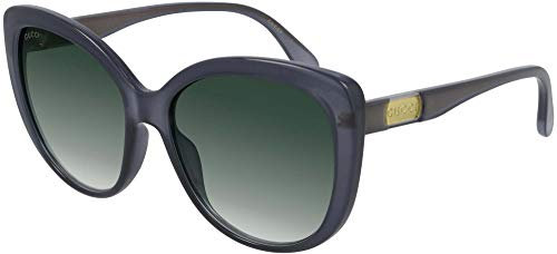 GUCCI Womens GG0789S Sunglasses, Blue-Blue-Green, 57