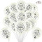 DPKOW 32pcs Weiß Hochzeit Luftballons für Vintage Hochzeit Dekorationen, Liebe Latexballon MR und MRS Ballons Just Married Frisch Verheiratet Luftballons für Hochzeitsbogen Auto Hochzeitsdeko Girlande