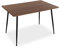 Versa Iulia Mesa de Comedor para Cocina, Terraza, Jardín o Comedor, Medidas (Al x L x An) 75 x 80 x 120 cm, Madera, PVC y Metal, Color Marrón y Negro