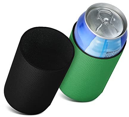 kwmobile 2x 500ml Can Dosenkühler - für Bierdosen und andere Getränkedosen - - Schwarz Grün