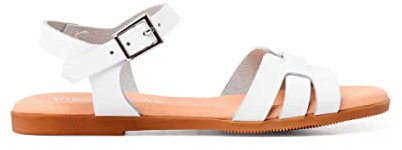 Pisamonas Sandalias Pala Romana Piel Mujer Y Niña Talla 36 Color Blanco