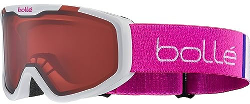 gs1 france Bollé ROCKET Ski-Maske für Kinder - UV-Schutz - Komfort & klare Sicht - Weiß Rosa - S