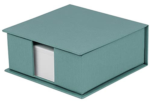 Rössler Papier 1312452380 - S.O.H.O. Zettelbox, Opal, 11 x 11 x 4,6 cm, 1 Stück, Zettelkasten für ca. 270 Notizzettel 9,5 x 9,5 cm