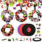 BETESSIN Halloween Basteln Kinder 8x Halloween Deko Kranz Bastelset Türkranz Moosgummi Sticker DIY Kürbis Zombie Spinne Wandkranz Dekoration 250 teiliges Kreativset zum Basteln