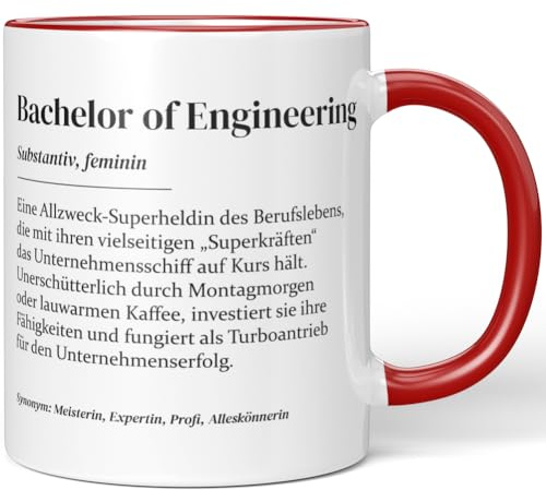 JUNIWORDS Tasse, Definition Bachelor of Engineering, Rot (7205171)