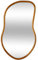 Atmosphera Créateur d'Intérieur - Miroir Livia Forme Organique - Miroir Mural en Bois pour Chambre, Salon, Entrée - L45 x H75 cm - Beige