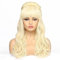 BESTUNG Lange Wellige Blonde Perücke Damen Große Kostümperücke Bouffant Beehive Perücken 50er 80er Jahre Klassische Lockige Haarperücken für Frauen (Blond)