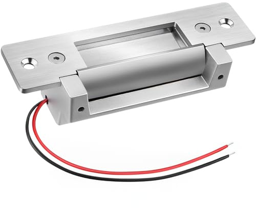 2026 Upgraded ANSI Standard Heavy Duty Electric Door Strike Lock for Door Access Control System, Cylindrical/Mechanical Locksets, Fail-Secure/Fail-Safe Adjustable, (Input Voltage 12VDC), Silvery