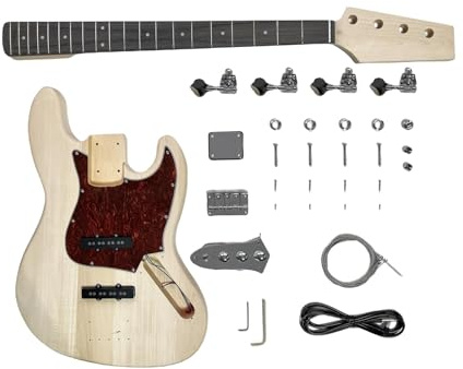 Gitarrenkorpus DIY-Bassgitarren-Set Für JB-Bassgitarre, Anfänger-Sets, 4 Saiten Für Rechtshänder, Mit Korpus Aus Lindenholz