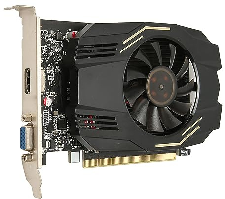 Cuifati GT1030 2 GB DDR5 Desktop-Grafikkarte, 3840 X 2160 64 Bit 1468/2400 MHz Gaming-Grafikkarte HDMI VGA PCI Express X4 3.0 GPU-Grafikkarte mit Einzellüfter, 3D-API für DirectX 12 Tech