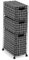 Versa Nilo Mueble para el Baño Auxiliar, Estante de baño con 3 cestas de Almacenaje, Medidas (Al x L x An) 57 x 15,5 x 28 cm, Plástico Texturizado, Color Negro