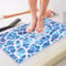 Duschmatte rutschfest 60x80 cm: Weich Komfort Badematte mit Ablauflöchern, PVC-Luffa Massage Antirutschmatte Dusche, Duscheinlage rutschfest für Senioren