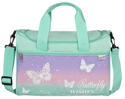 Scooli - Butterfly Wishes Sporttasche für Kinder - Geräumiges Hauptfach - Verstellbarer Schultergurt - Butterfly-Design - Robust