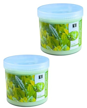 Walee Professional Tea Tree Wax Pot Tub Jar Depilatory Face Leg Body Waxing Strip Beauty (500g) (one size, 1000, gram)