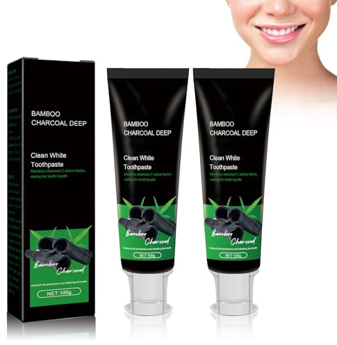 Tkekruh 2PC Zahnpasta 100g, Zahnpasta Whitening, Erfrischende Zahnpasta, Whitening Entfernt Flecken, Remove Tooth Stains, Entfernung von Zahnstein, für Natürlich Weiße Zähne, Deep Clean White