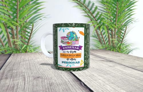 Taza personalizada para maestros y profesores Enseñar es dejar una marca en la vida de otras personas. Ideal para todo docente que perdurará en las generaciones venideras.
