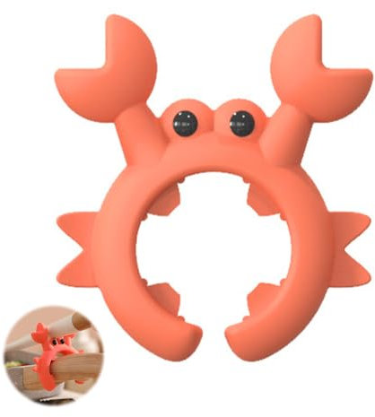 Home Gadgets 2024, Crab Utensil Holder, Crab Spoon Holder, Spoon Holder, Silicone Spoon Rest, Spoon Rest Kitchen, Spoon Holder Kitchen Rest for Pot Pan (Red)