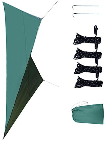 MERRYHAPY Sombrilla Pérgola Carpa Portátil Vela De Sombra Carpas De Playa Vela De Sol Toldo De Sombra De Cubierta Vela Parasol Toldo De Vela Velas De Patio Tienda De Playa Green
