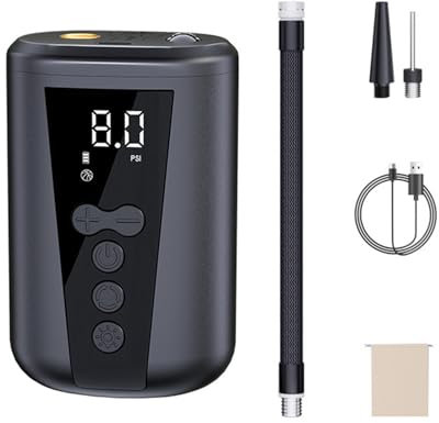 Weytoll Electric Ball Pump Basketball Pump with LCD Display Air Pump Portable Ball Inflator with Ball Needle for Volleyball Soccer and Other Sports Balls