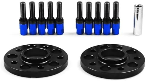 HDSNWG Flanschabstandshalter 2 Stück 15 Mm Autozubehör-Spurverbreiterungen Spurverbreiterungssatz Adapter-Spurverbreiterungen Für B&MW(Blue Bolts)