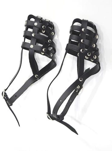 L&J Pets Uk Leichter Ledermaulkorb für Jack Russell und andere Hunde mit ähnlicher Schnauzengröße (JA2, Schwarz)