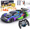 JONRRYIN Ferngesteuertes Auto Drift, 1:14 20km/h RC Drift Car, 4WD 2,4Ghz RC Auto Drift mit LED und Rauch, Drift Car Rennauto Spielzeug für Erwachsene und Kinder ab 4 Jahre (Grün)