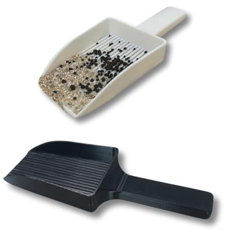 Generisch Soil Scoop - Trennschaufel für Soil und Sand Aquarium Aquascape Bodengrund Reinigung (Weiß)