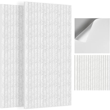 JBER 6Pack Acoustic Panels Self-Adhesive, Sound Proofing Panels for Walls, Decorative High Density Fibreboard Wall Panels, Sound Absorbing Panels for Recording Studio, Office, 60×60×1cm, Silver Grey