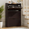 FiveWillowise Shoe Storage Cabinet 120x80x24cm, with 3 Flip Louvered Doors, Narrow Shoe Storage in Wooden For Hallway, Entreway, Living Room (Coffee)