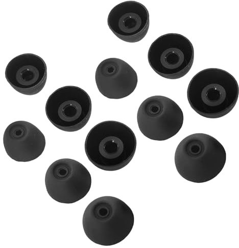TENNMAK 12X Eartips Compatible with Tribit Wireless Earbuds Flybuds 3SC / Tiksounds Ear Buds Mini U-Air/IAMJOY Gaming Earbuds U-Air & U-Air4 & DG-1 * 6 Pairs